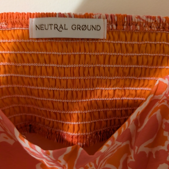 NWT Orange Floral Maxi Dress - Picture 3 of 6